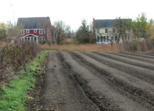 Prairie Crossing Homes and Plowed Farmland